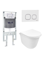 Унитаз с инсталляцией WeltWasser AMBERG 497 ST + TELBACH 004 GL-WT + AMBERG RD-WT