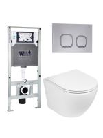 Комплект инсталляции с унитазом Weltwasser AMBERG 506 ST + MERZBACH 043 GL-WT + AMBERG RD-CR