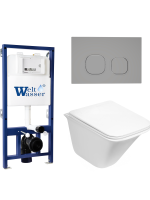 Комплект инсталляции с унитазом Weltwasser BAMBERG 525 + ROTBACH 004 GL-WT + BAMBERG CR