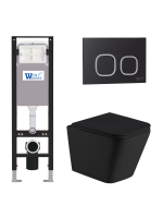 Комплект инсталляции с унитазом Weltwasser AMBERG 350 + GELBACH 043 MT-BL + AMBERG RD-BL