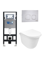 Унитаз с инсталляцией WeltWasser AMBERG 506 + TELBACH 004 GL-WT + AMBERG RD-MT CR