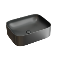Умывальник чаша накладная прямоугольная Ceramicanova Element 505*380*150мм, темный антрацит матовый, CN6052MDH
