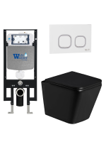 Комплект инсталляции с унитазом Weltwasser AMBERG 497 + GELBACH 043 GL-BL + AMBERG RD-WT