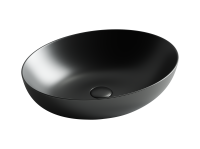 Умывальник чаша накладная овальная Ceramicanova Element 520*395*130мм, Черный матовый, CN6017MB