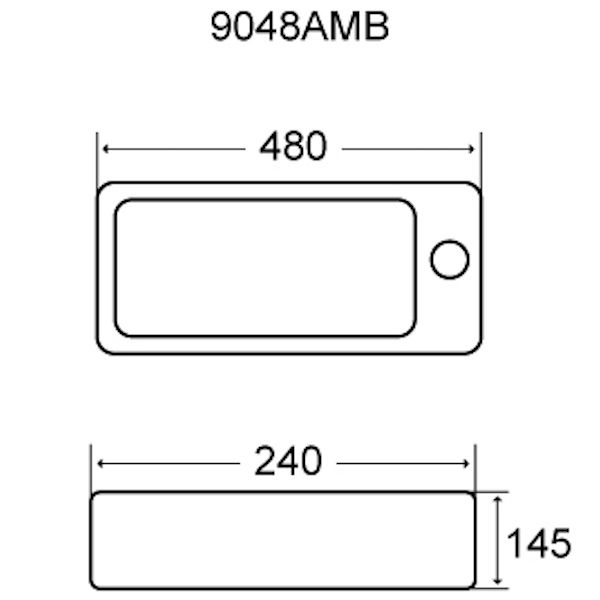 Раковина MELANA MLN-9048AMB (матовая черная)