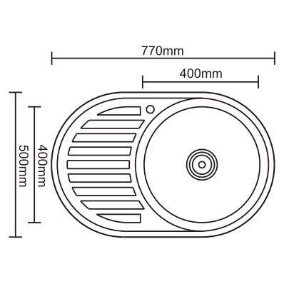 Кухонная мойка Ledeme L67750-R 50x77 декор