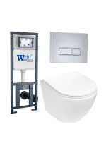 Комплект инсталляции с унитазом Weltwasser MARBERG 410 + MERZBACH 043 MT-WT + MAR 410 SE-CR