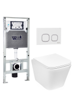 Комплект инсталляции с унитазом Weltwasser AMBERG 506 ST + GELBACH 043 GL-WT + AMBERG RD-WT