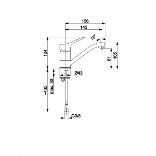 Смеситель для умывальника  Armatura MORRIS 5242-915-00