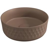 Раковина накладная ISVEA Davanti круглая 36см, цвет коричневый матовый 10NF67036SV-2H