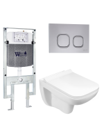 Унитаз с инсталляцией WeltWasser AMBERG 497 ST + KEHLBACH 004 GL-WT + AMBERG RD-CR