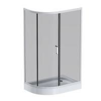 W83G-302U120CG64 Like Solo Slide 120 Душевое ограждение AM.PM Like 120x80, стекло тонированное, профиль матовый серый