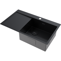 Кухонная мойка Omoikiri Akisame 86-R Side-GB нерж. сталь/графит 4997044