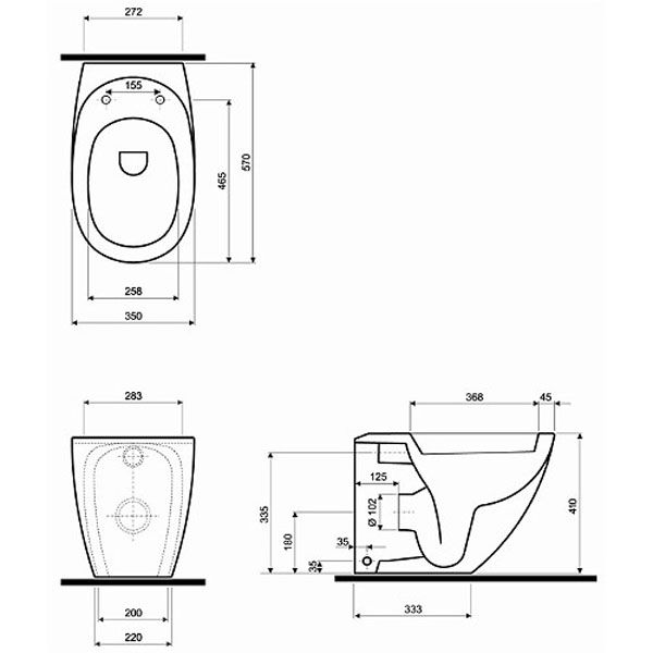 Унитаз приставной Kolo Reflex K13000900