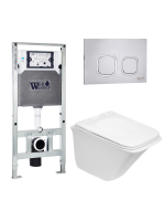 Комплект инсталляции с унитазом Weltwasser AMBERG 506 ST + ROTBACH 004 GL-WT + AMBERG RD-MT CR