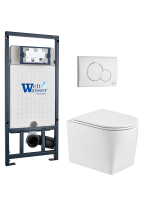Комплект инсталляции с унитазом Weltwasser MARBERG 507 + NESENBACH 004 GL-WT + MAR 507 RD GL-WT