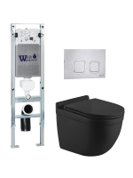 Комплект инсталляции с унитазом Weltwasser AMBERG 350 ST + HEIMBACH 043 MT-BL + AMBERG RD-MT CR