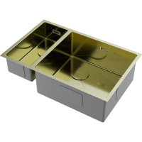 Кухонная мойка Omoikiri Taki 69-2-U/IF-R Side-LG нерж. сталь/светлое золото 4993184