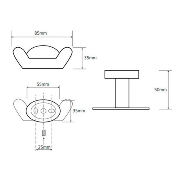 Крючок двойной Bemeta OVAL 118406031