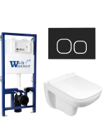 Комплект инсталляции с унитазом Weltwasser BAMBERG 525 + KEHLBACH 004 GL-WT + BAMBERG BL