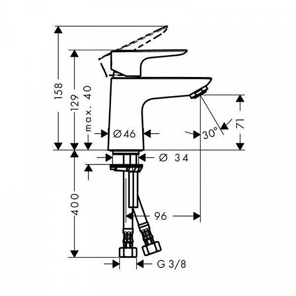 Смеситель для умывальника Hansgrohe Talis E 71701000