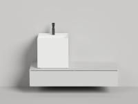 Раковина накладная Salini ARMONIA SQUARE TOP 03 без отверстия под смеситель покраска по RAL полностью, 130523TMF