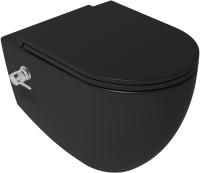 Унитаз подвесной безободковый ISVEA Infinity с функцией биде черный матовый 10NFS1005I-2N