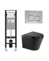 Комплект инсталляции с унитазом Weltwasser AMBERG 350 + SALZBACH 043 MT-BL + AMBERG RD-CR