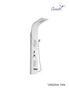 Панель VIRGINIA MW душевая из нержавеющей стали с форсунками Ceruttispa CT9982, цвет белый мрамор