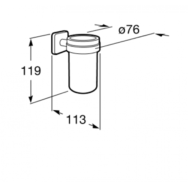 Настенный держатель для стакана Roca Victoria, A816681001