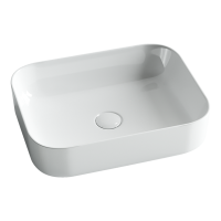 Умывальник чаша накладная прямоугольная Ceramicanova Element 500*390*130мм, Белый, CN6011