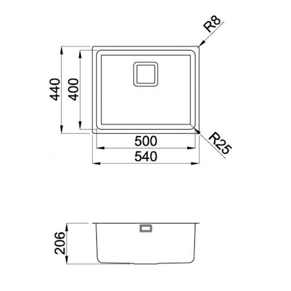 Кухонная мойка Elleci W-Square 500 LIW500SACMU