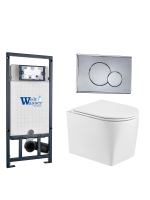 Комплект инсталляции с унитазом Weltwasser MARBERG 507 + NESENBACH 004 GL-WT + MAR 507 RD-CR