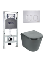 Комплект инсталляции с унитазом Weltwasser AMBERG 506 ST + SALZBACH 043 MT-GR + AMBERG RD-MT CR