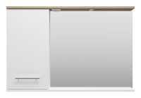 Зеркальный шкаф Misty Респект 120 левый, Э-Рес02120-1Л