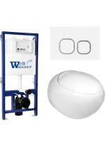 Комплект инсталляции с унитазом Weltwasser BAMBERG 525 + JECKENBACH 004 GL-WT + BAMBERG WT