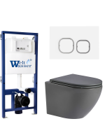 Комплект инсталляции с унитазом Weltwasser BAMBERG 525 + MERZBACH 041 MT-GR + BAMBERG WT