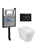 Комплект инсталляции с унитазом Weltwasser AMBERG 404 + GELBACH 002 GL-WT + AMBERG RD-BL