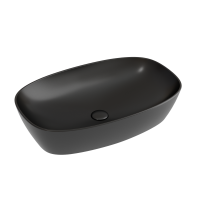 Умывальник чаша накладная овальная Ceramicanova Element 600*380*138мм, Черный матовый, CN6049MB