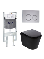 Комплект инсталляции с унитазом Weltwasser AMBERG 497 ST + SALZBACH 043 MT-BL + AMBERG RD-CR