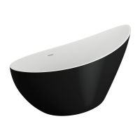 Ванна акриловая Polimat ZOE 180x80 отдельностоящая, черный матовый
