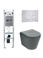 Комплект инсталляции с унитазом Weltwasser AMBERG 350 ST + SALZBACH 041 MT-GR + AMBERG RD-MT CR