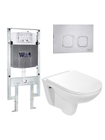 Комплект инсталляции с унитазом Weltwasser AMBERG 497 ST + BAARBACH 004 GL-WT + AMBERG RD-MT CR