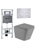 Комплект инсталляции с унитазом Weltwasser AMBERG 506 ST + GELBACH 041 MT-GR + AMBERG RD-MT CR