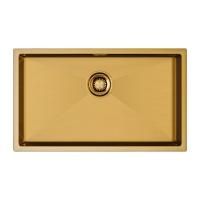 Мойка Paulmark ALLER 74 UNI PM807444-BG 440х740х200 мм, нержавеющая сталь AISI 304, брашированное золото