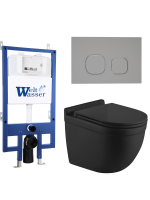 Комплект инсталляции с унитазом Weltwasser BAMBERG 545 + HEIMBACH 043 MT-BL + BAMBERG CR