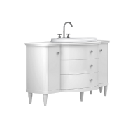Тумба под умывальник Belux напольная Толедо 150-03, белый глянцевый