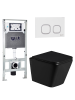 Комплект инсталляции с унитазом Weltwasser AMBERG 506 ST + GELBACH 043 GL-BL + AMBERG RD-WT