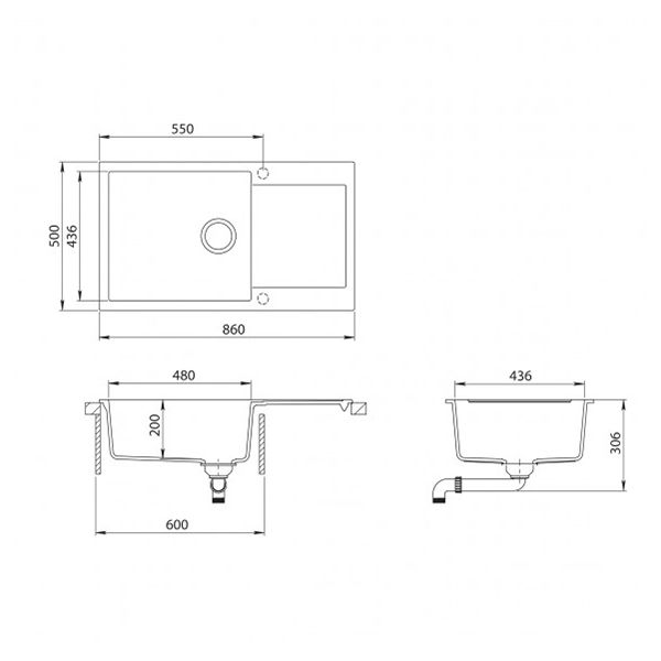 Кухонная мойка AquaSanita Tesa plus SQT 104 220 AW argent