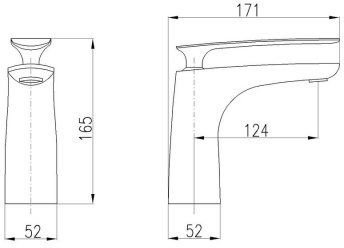 Смеситель для умывальника RAV Slezak Tigris TG126.5CMATC